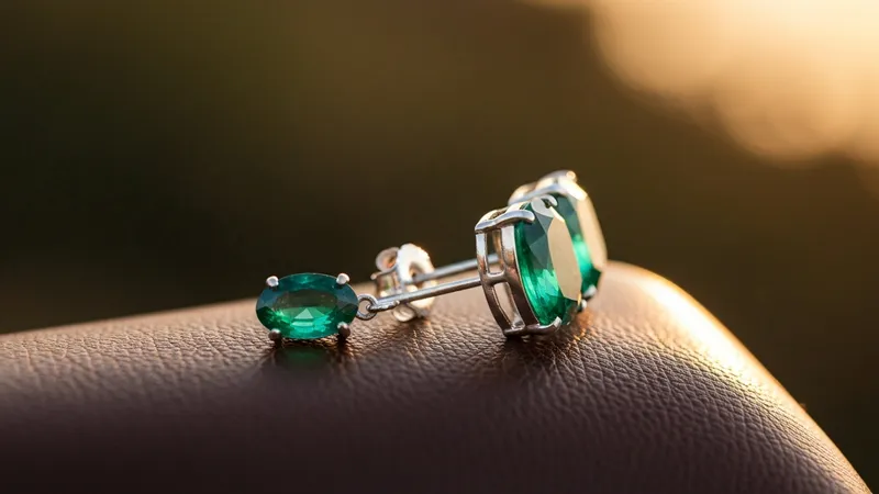 Boucles D Oreilles Emeraude Pierres Naturelles